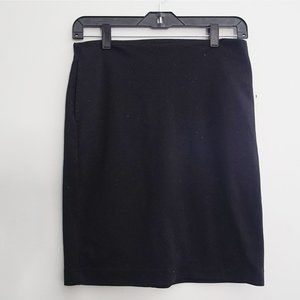 Above the knee Black Skirt with Zipper